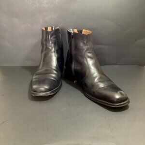 FLORSHEIM IMPERIAL Men's Dress Ankle Boots Zip Black Leather Sq Toe Sz 11.5D